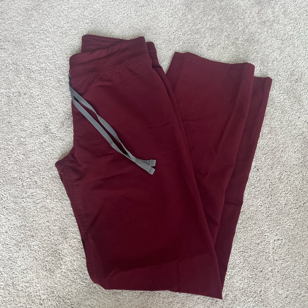 Figs burgundy Livingston Scrub Pants